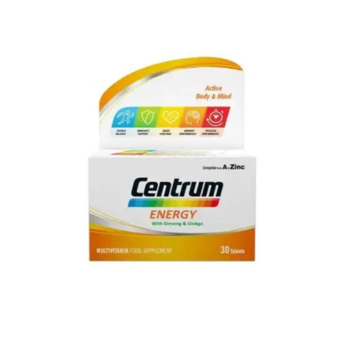 سنترم اينرجي فيتامينات متعددة مع جينكو &amp; جنسنج 30 قرص