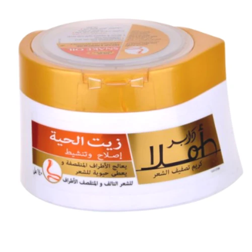 دابر املا زيت الحية كريم تصفيف الشعر المتقصف والتالف 140 مل