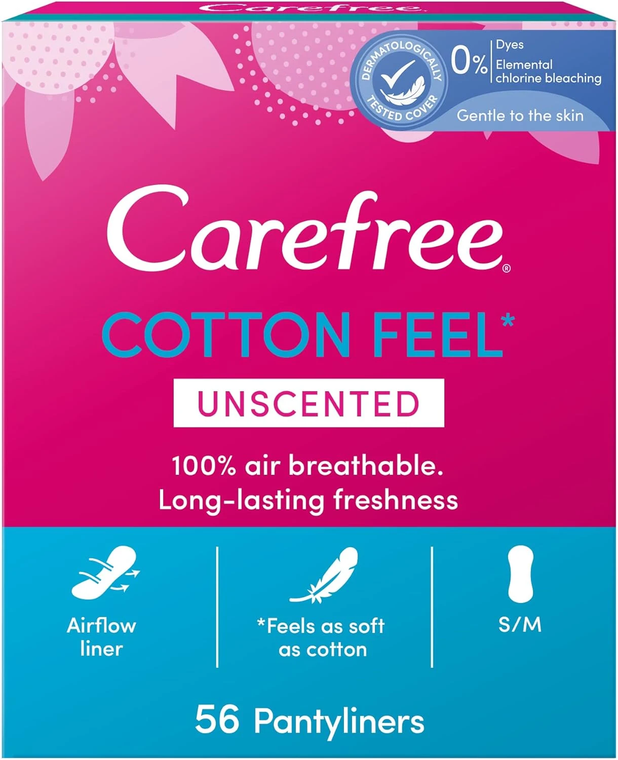 كيرفري فوط يومية غير معطرة حجم عادي ملمس القطن - عبوة 56 فوطة