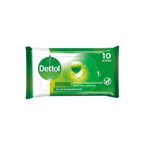 ديتول مناديل مبللة ومعقمة ومطهرة الأصلية - 10 قطعة