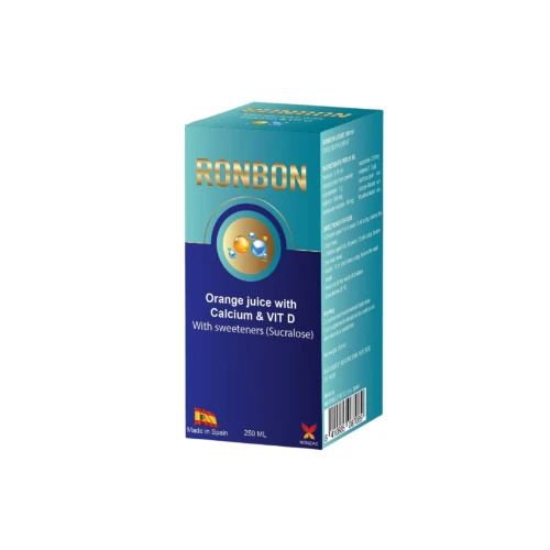 رونبون كالسيوم وفيتامين د لصحة العظام بطعم البرتقال - 250 مل