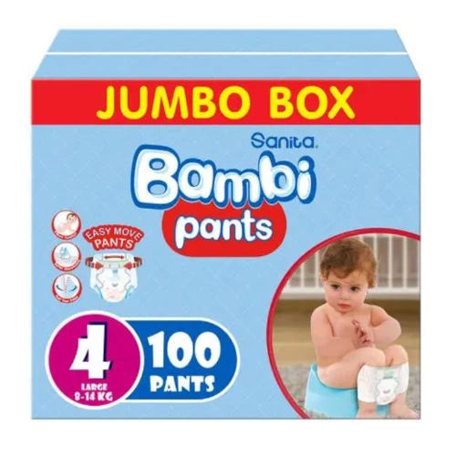 بامبي كلوت (4) الصندوق الجامبو 100 قطعة