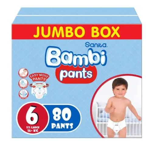 بامبي كلوت (6) الصندوق الجامبو 80 قطعة