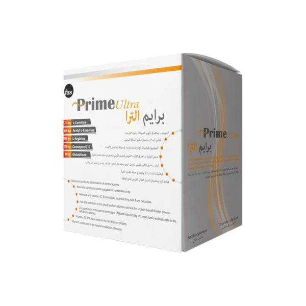 برايم الترا مكمل غذائي بودرة بنكهة البرتقال اكياس 156جم