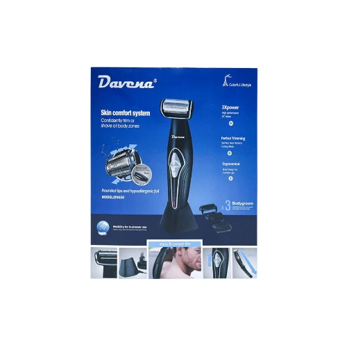 ماكينه حلاقة للجسم ضد الماء مع 4 ملحقات من دافينا - DV-650