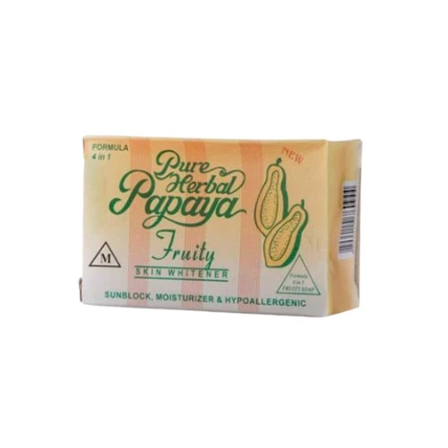 صابون البابايا بيور هيربل مع فيتامين ب3 و نبات البابايا و جوز الهند 4*1