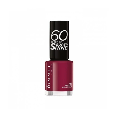 طلاء أظافر ريميل لندن 60 ثانية سوبر شاين 340 بيري وكريم