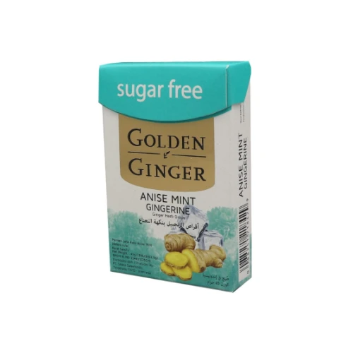 جولدن جينجر أقراص الزنجبيل بنكهة النعناع بدون سكر - 45 جم
