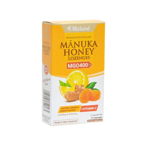 اقراص عسل المانوكا بالزنجبيل والليمون 15 حبة