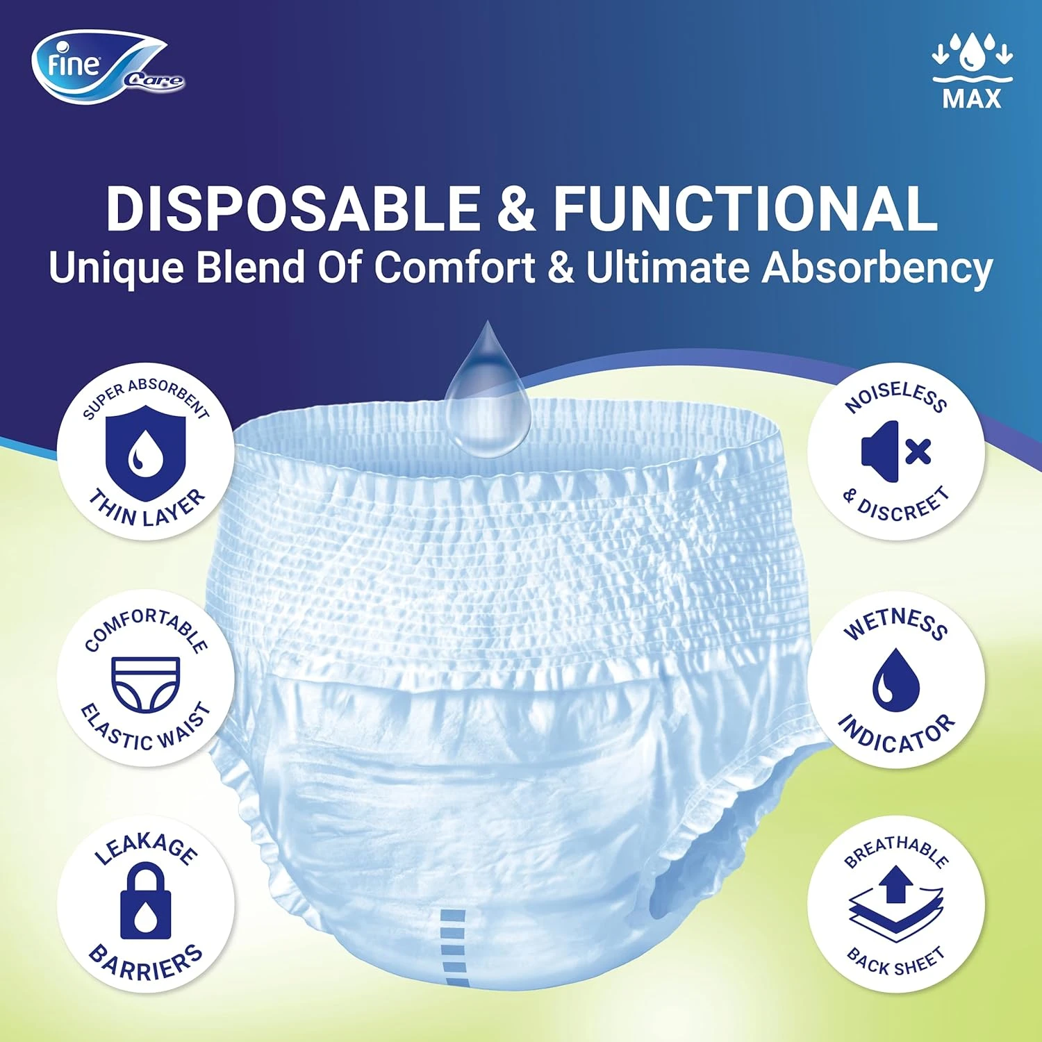 فاين كير حفايض كلوت لكبار السن مقاس (M) - 14 حفاض