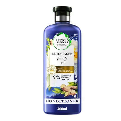 بلسم الشعر من هيربل اسينس بخلاصة الزنجبيل الازرق - 400 مل