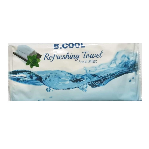 بي كول منشفة مبللة ومنعشة برائحة النعنع.