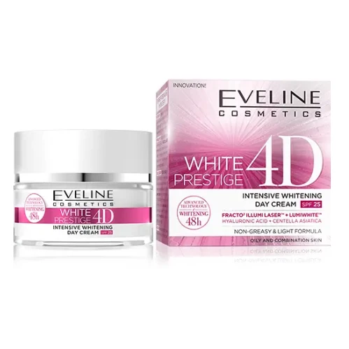 ايفلين وايت برستيج فور دي كريم نهاري للتفتيح حماية 25 50مل