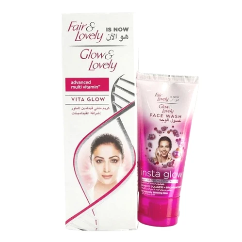 غلو اند لفلي كريم فيتامين 100 مل + فيت غلو غسول وجه 45 مل مجاني غلو اند لفلي