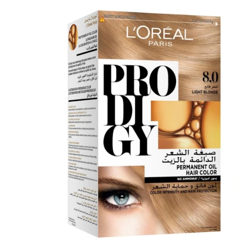 لوريال برودجي صبغة الشعر بالزيت باللون أشقر فاتح 8.0 - 1 عبوة