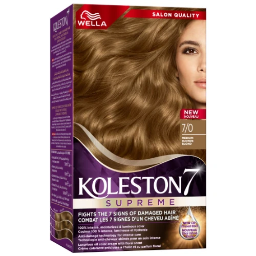 ويلا، كوليستون صبغة شعر، لون أشقر متوسط رقم 7/0 - 1 عبوة