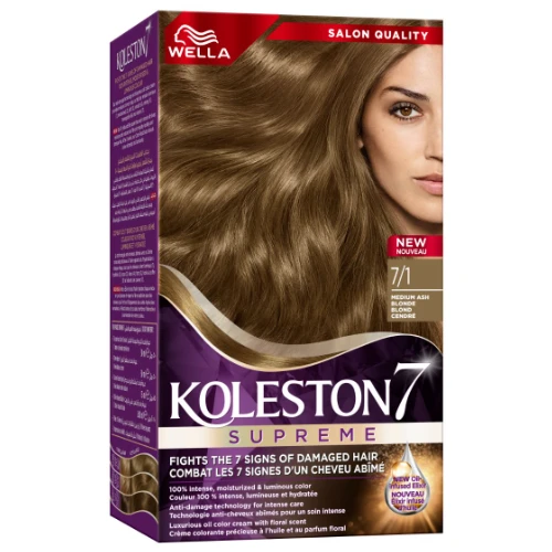 ويلا، كوليستون صبغة شعر، لون أشقر رمادي متوسط رقم 7/1 - 1 عبوة