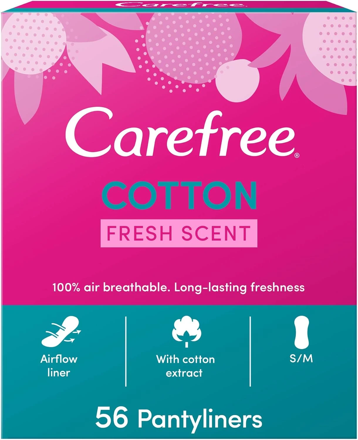 فوط يومية كيرفري ملمس القطن عطر منعش عبوة 56 فوطة