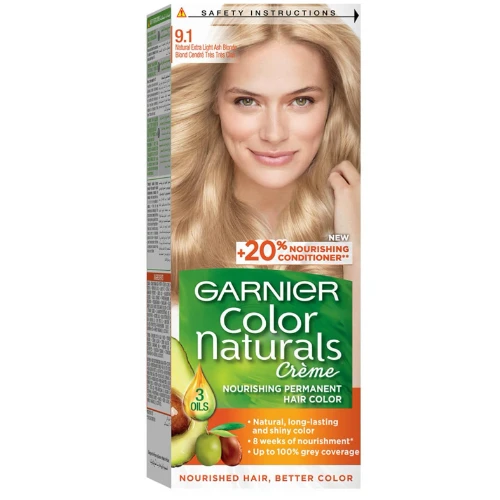 صبغة شعر جارنييه أشقر رمادي فاتح جدا 9.1 - 1 عبوة